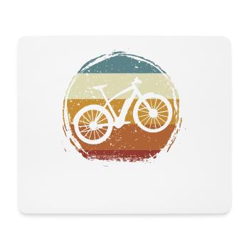 E-Bike, E-MTB, Retro Sunset E-Biker - Mouse Pad (horizontal) - white - Front