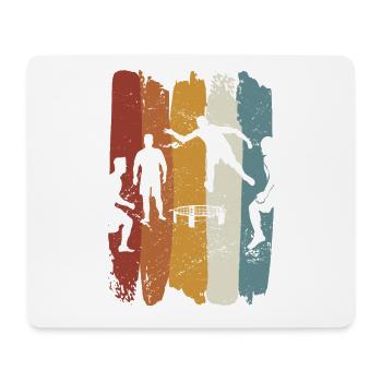Retro vintage Roundnet - Mousepad (Querformat) - Weiß - Vorne