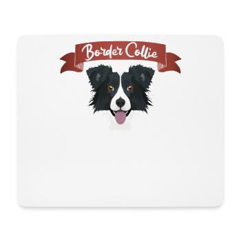Border Collie Maman, maman chien - Tapis de souris (format paysage) - blanc - Devant