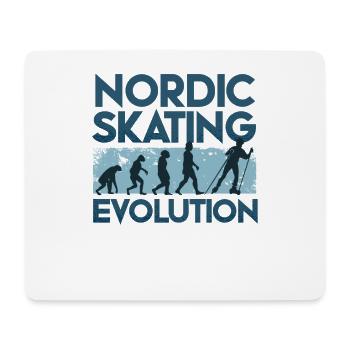 Nordic Skating Evolution - Mousepad (Querformat) - Weiß - Vorne