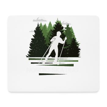 Nordic Skating, wundervolle Natur - Mousepad (Querformat) - Weiß - Vorne