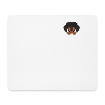 Dackel in der Brusttasche - Mousepad (Querformat) - Weiß - Vorne
