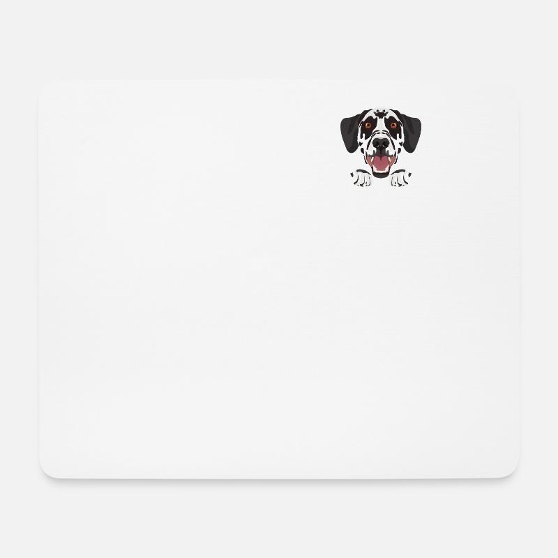 Dalmatiner in der Brusttasche - Mousepad (Querformat) - Weiß