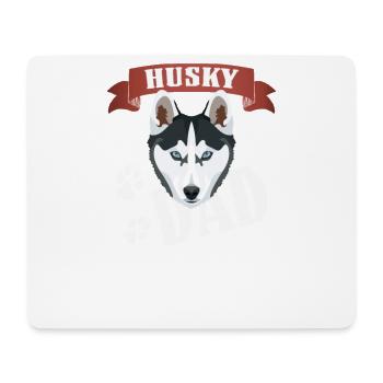Husky dad, dog dad - Mouse Pad (horizontal) - white - Front