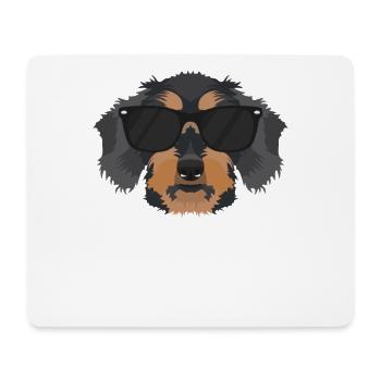 My rough-haired dachshund is the coolest - Mouse Pad (horizontal) - white - Front