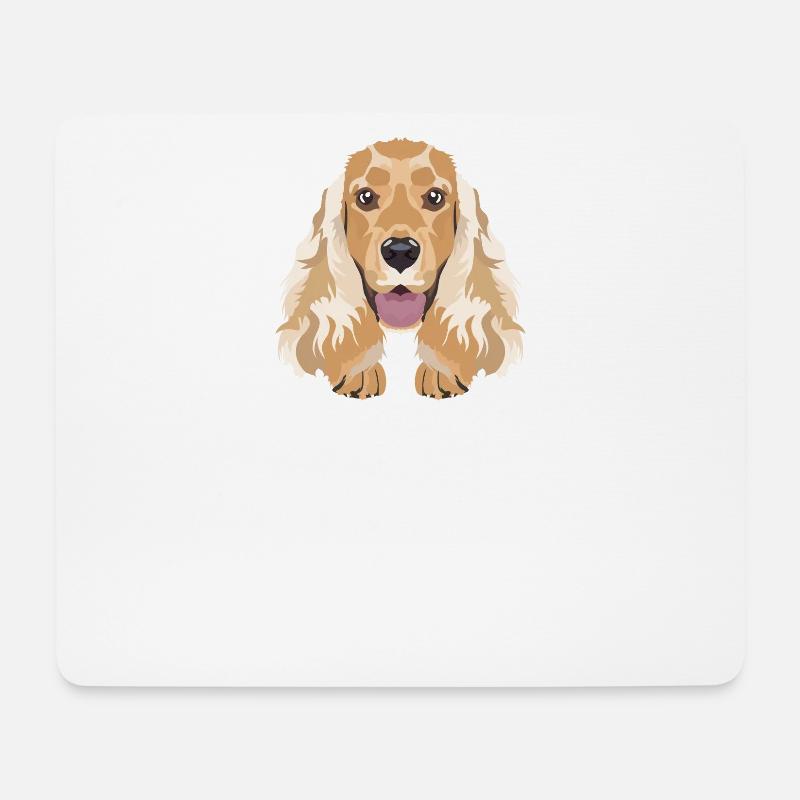 Smiling English Cocker Spaniel - Mouse Pad (horizontal) - white