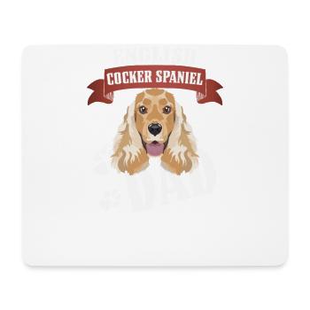 English Cocker Spaniel Dad, Hundepapa - Mousepad (Querformat) - Weiß - Vorne