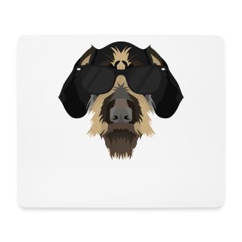 Mein Deutsch Drahthaar ist der Coolste - Mousepad (Querformat) - Weiß - Vorne