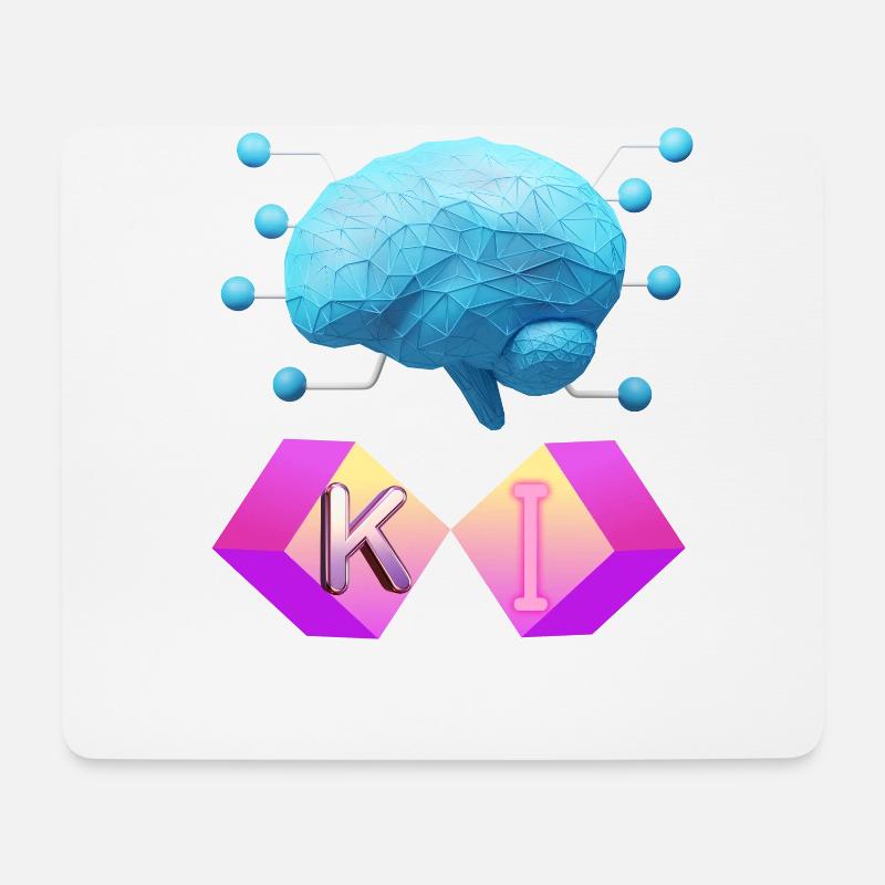 Künstliche Intelligenz Design - Mousepad (Querformat) - Weiß