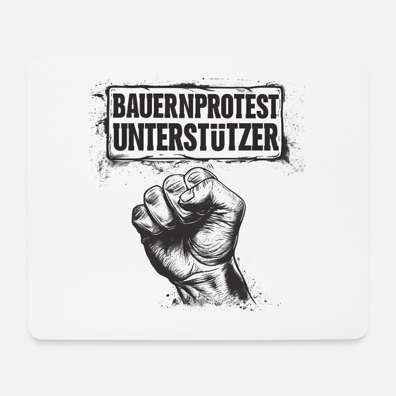 Bauernprotest Unterstützer Bauerndemo unterstützen - Mousepad (Querformat) - Weiß
