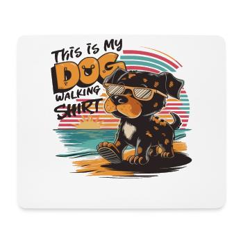This Is My Dog Walking Motiv für einen - Mousepad (Querformat) - Weiß - Vorne