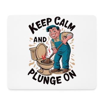 Lustiges Sanitär Abwasser Pömpel für einen - Mousepad (Querformat) - Weiß - Vorne