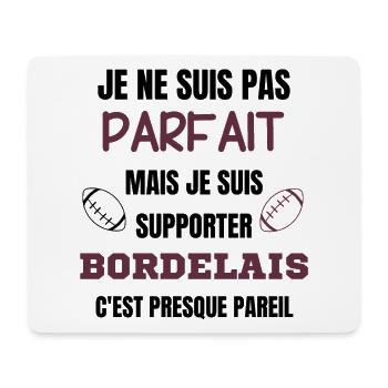 Supporter Bordeaux Parfait Rugby - Tapis de souris (format paysage) - blanc - Devant