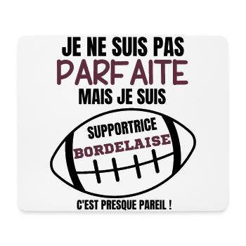 Supportrice Bordelaise Rugby - Tapis de souris (format paysage) - blanc - Devant