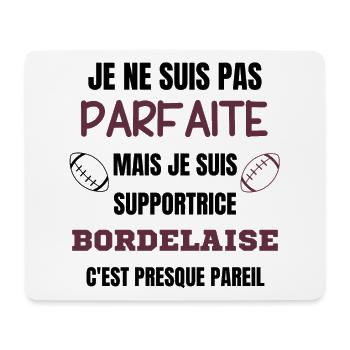 Supportrice Bordelaise Rugby - Tapis de souris (format paysage) - blanc - Devant