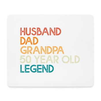 50 Years Anniversary Gift Husband Dad Grandpa - Mouse Pad (horizontal) - white - Front