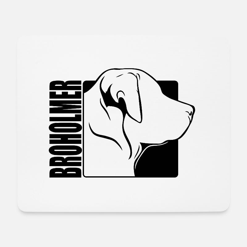 Broholmer Profil Hunde Hund Wilsigns - Mousepad (Querformat) - Weiß