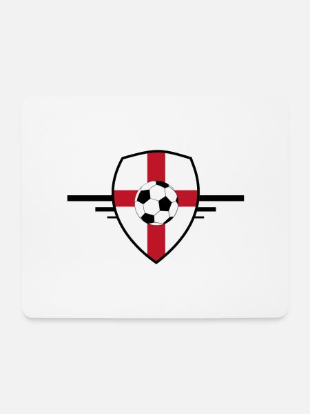 England Fußball - Mousepad (Querformat) - Weiß