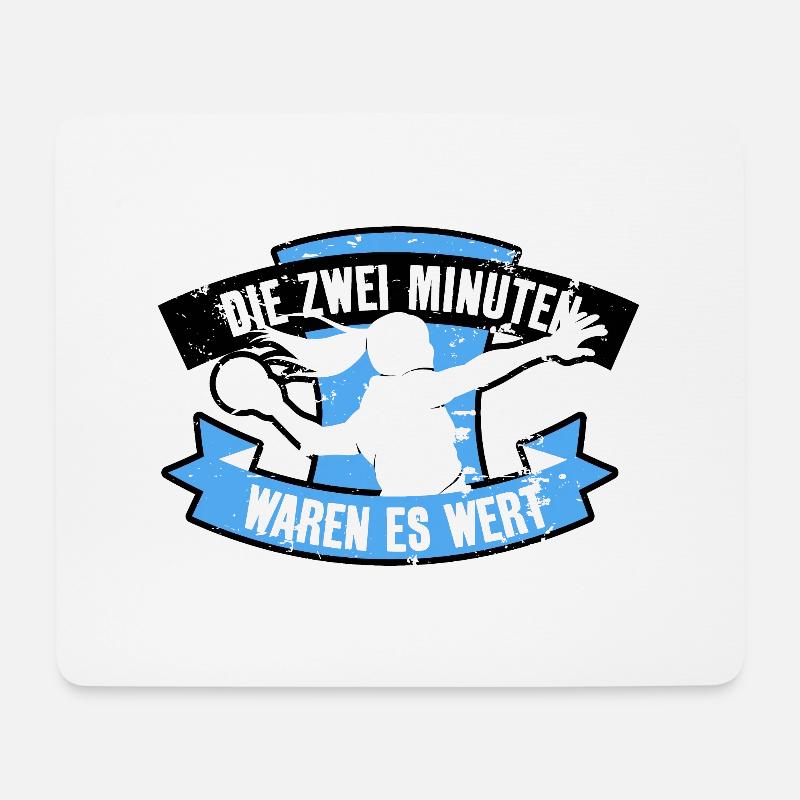 HANDBALL HANDBALLERIN ZWEI MINUTEN - Mousepad (Querformat) - Weiß