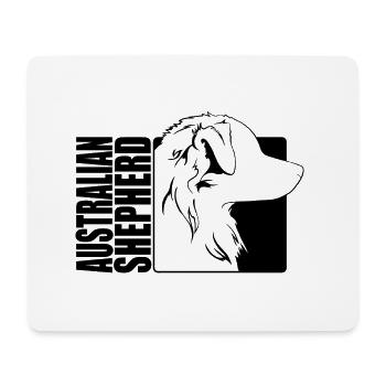 Australian Shepherd Profil Hunde Hütehund Wilsigns - Mousepad (Querformat) - Weiß - Vorne