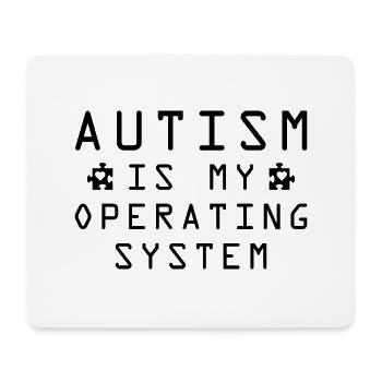 Autismus ist mein Betriebssystem - Mousepad (Querformat) - Weiß - Vorne