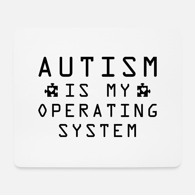 Autismus ist mein Betriebssystem - Mousepad (Querformat) - Weiß