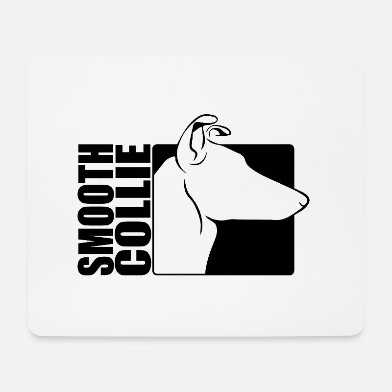 Smooth Collie Profil Hunde Hund Wilsigns - Mousepad (Querformat) - Weiß