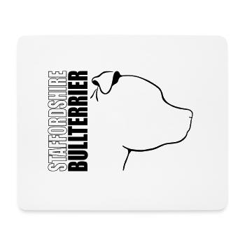 STAFFORDSHIRE BULL TERRIER Profile Dogs Wilsigns - Mouse Pad (horizontal) - white - Front