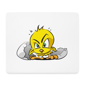 Böses Küken - Mousepad (Querformat) - Weiß - Vorne