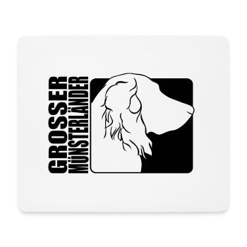 Großer Münsterländer Profil Jagdhunde Wilsigns - Mousepad (Querformat) - Weiß - Vorne
