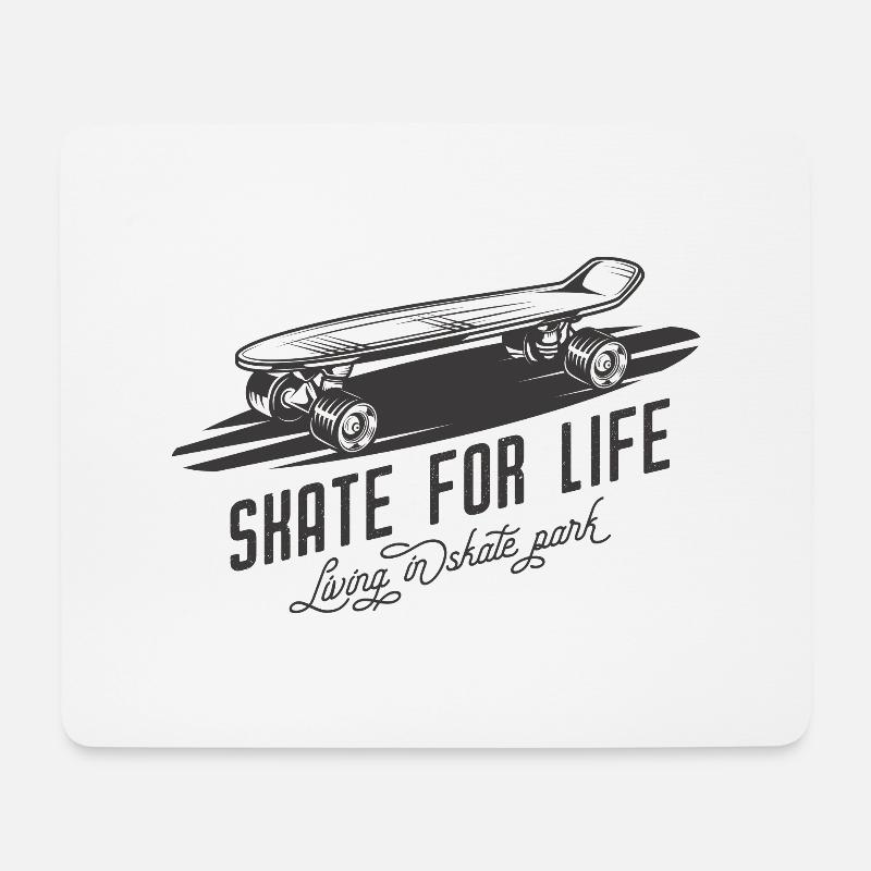 Skateboard Skate For Life Skateboarder - Mouse Pad (horizontal) - white