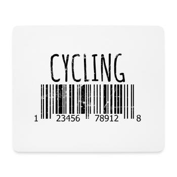 Cyclisme Code-barres Cyclismes Cyclistes Cyclistes - Tapis de souris (format paysage) - blanc - Devant