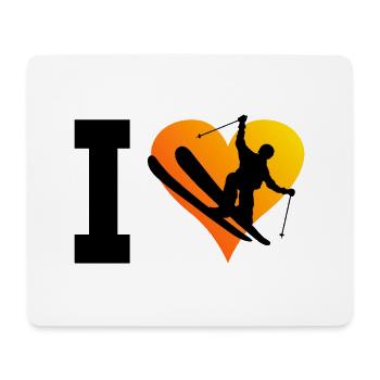 Ski Freestyle Femmes Slopestyle Freestyle Ski - Tapis de souris (format paysage) - blanc - Devant