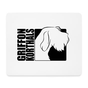 Griffon Korthals Chien Chiens de chasse Wilsigns - Tapis de souris (format paysage) - blanc - Devant