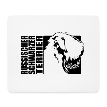 Russischer Schwarzer Terrier Profil Hunde Wilsigns - Mousepad (Querformat) - Weiß - Vorne