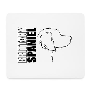 Brittany Spaniel Profil Hunde Hund Wilsigns - Mousepad (Querformat) - Weiß - Vorne
