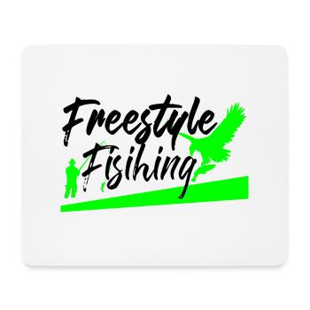 fishing angeln freestyle geschenkidee - Mousepad (Querformat) - Weiß - Vorne