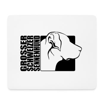 Grosser Schweizer Sennenhund Profil Hund Wilsigns - Mousepad (Querformat) - Weiß - Vorne