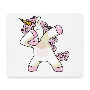 Tamponnant licorne licorne - Tapis de souris (format paysage) - blanc - Devant