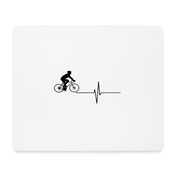 Radfahrer - Mousepad (Querformat) - Weiß - Vorne