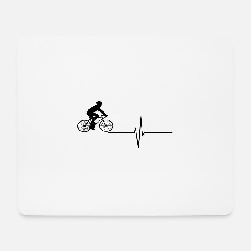 Radfahrer - Mousepad (Querformat) - Weiß
