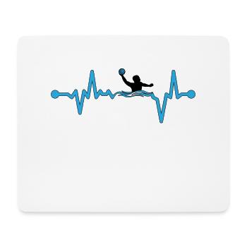 Battement de coeur - Tapis de souris (format paysage) - blanc - Devant
