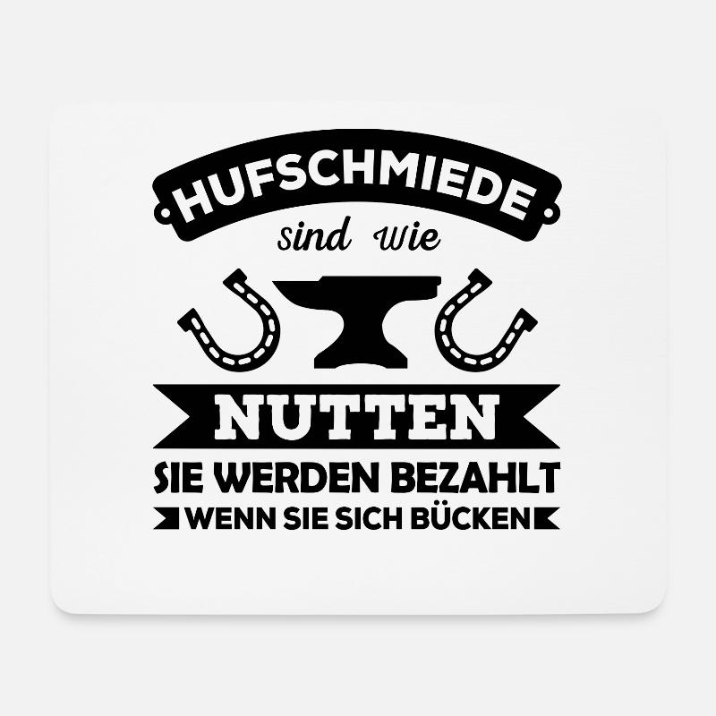 Hufschmied Beruf Spruch Geschenk - Mousepad (Querformat) - Weiß