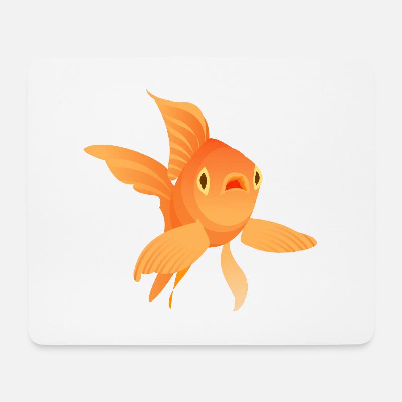 Goldfisch - Mousepad (Querformat) - Weiß