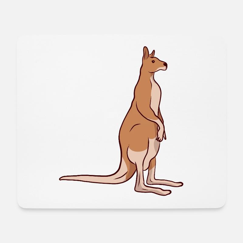 Känguru - Mousepad (Querformat) - Weiß