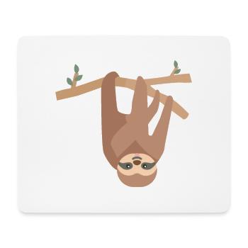 Faultier - Mousepad (Querformat) - Weiß - Vorne