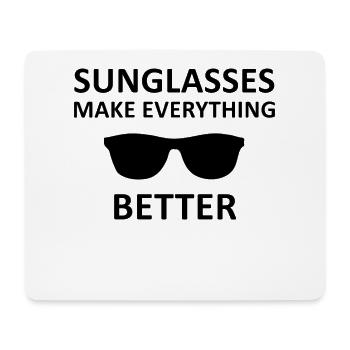 Lunettes de soleil disant cadeau lunettes de soleil - Tapis de souris (format paysage) - blanc - Devant