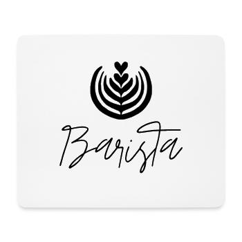 Barista LatteArt Porte-taboures Machine à expresso - Tapis de souris (format paysage) - blanc - Devant