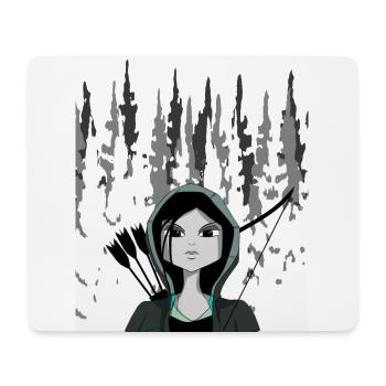 Bogenschießen, Bogenschiessen, Frauen, Geschenk - Mousepad (Querformat) - Weiß - Vorne