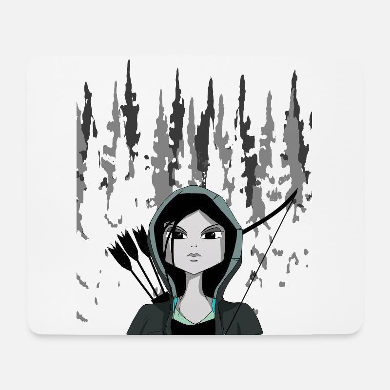 Bogenschießen, Bogenschiessen, Frauen, Geschenk - Mousepad (Querformat) - Weiß